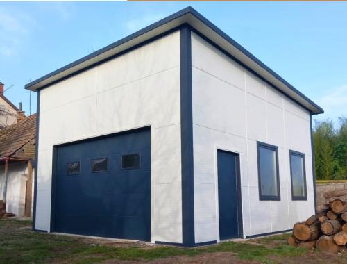 10 cm szendvicspanel garázs